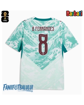 Portugalia Bruno Fernandes #8 Tricou Fotbal Replică Mondial 2026 Barbati Deplasare